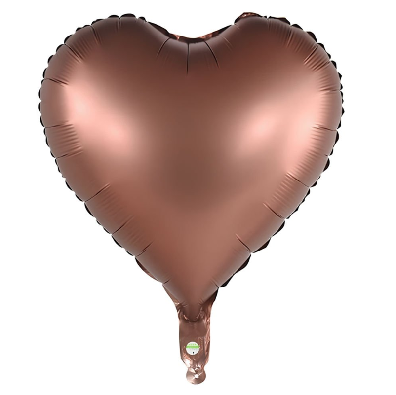 Kalp Folyo Balon Kahverengi 18 INÇ